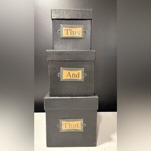 Stackable boxes “This and That”.